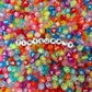 Translucent MIXED, White Letter A-Z Alphabet Individual Beads (7MM)