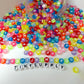 Translucent MIXED, White Letter A-Z Alphabet Individual Beads (7MM)