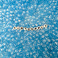 Translucent LIGHT BLUE, White Letter A-Z Alphabet Individual Beads (7MM)