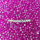 Translucent DARK FUCHSIA White Letter A-Z Alphabet Individual Beads (7MM)