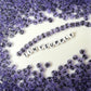 Translucent PURPLE, Black Letter A-Z Alphabet Individual Beads (7MM)