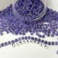 Translucent PURPLE, Black Letter A-Z Alphabet Individual Beads (7MM)