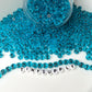 Translucent BLUE, Black Letter A-Z Alphabet Individual Beads (7MM)