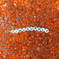 Translucent ORANGE, Black Letter A-Z Alphabet Individual Beads (7MM)