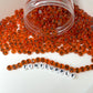 Translucent ORANGE, Black Letter A-Z Alphabet Individual Beads (7MM)
