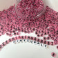 Translucent LIGHT PINK, Black Letter A-Z Alphabet Individual Beads (7MM)