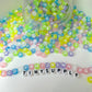 Frosted Matte Mixed Color Letter A-Z Alphabet Individual Beads (7MM)