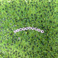 Translucent GREEN, Black Letter A-Z Alphabet Individual Beads (7MM)
