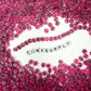 Translucent ROSE PINK, Black Letter A-Z Alphabet Individual Beads (7MM)