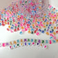 A-Z Alphabet Beads, Transparent Beads with Random Mixed Color Letters (7MM)