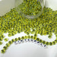 Translucent YELLOW, Black Letter A-Z Alphabet Individual Beads (7MM)