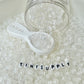 Translucent CLEAR, White Letter A-Z Alphabet Individual Beads (7MM)