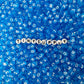 Translucent DARK BLUE, White Letter A-Z Alphabet Individual Beads (7MM)