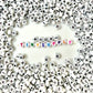 7MM x 4MM White Flat Round Acrylic Mathematical Sign Symbol Beads