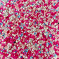 Pink Hearts and Flowers Polymer Clay Sprinkle Mix (NOT EDIBLE) D53-04