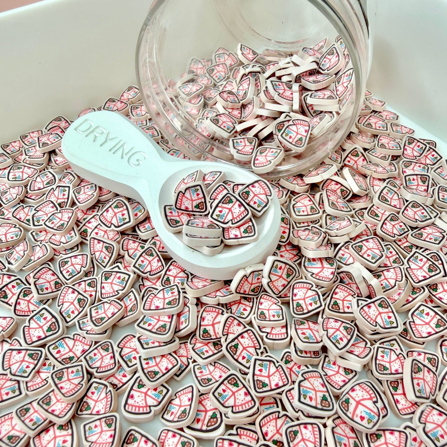 5MM/10MM Strawberry Milk Carton Polymer Clay Sprinkle (NOT EDIBLE)D53-08/09