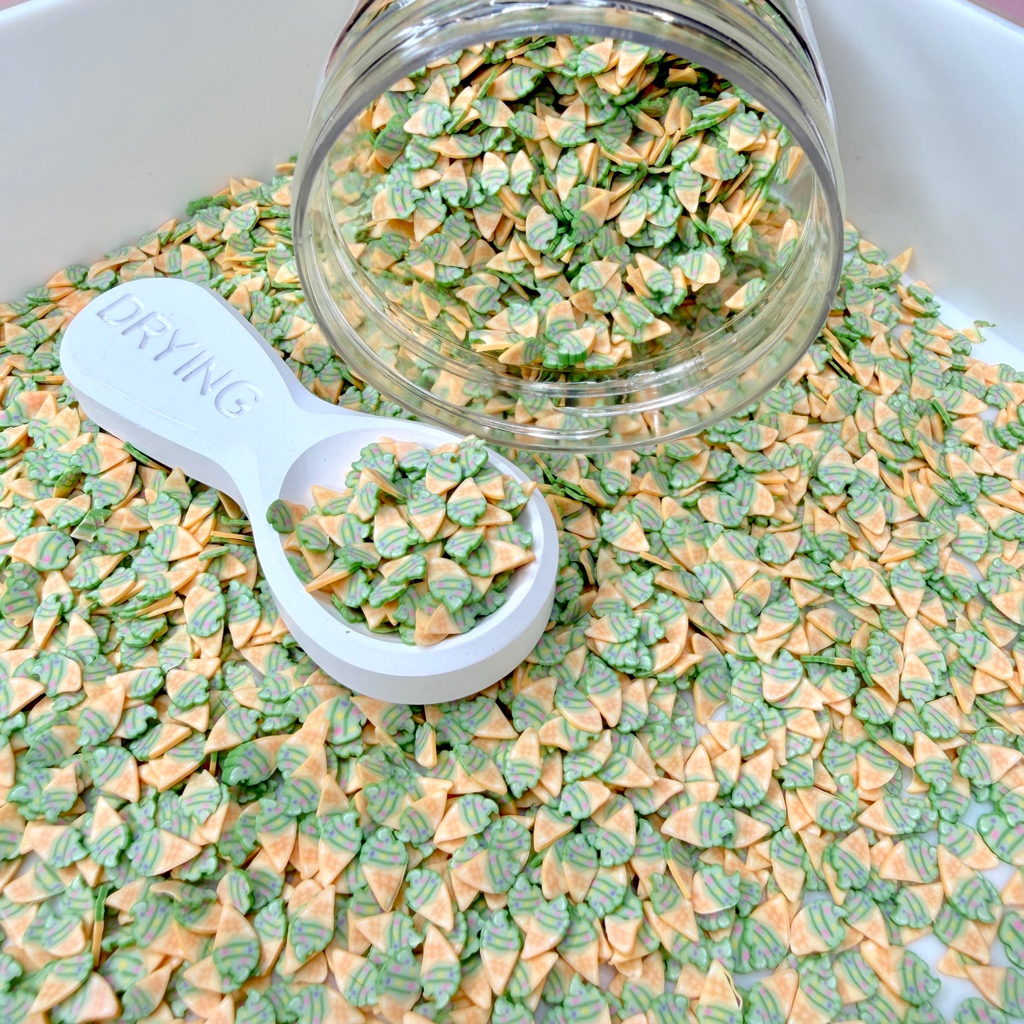 5MM Matcha Swirl Ice Cream Polymer Clay Sprinkle (NOT EDIBLE) D52-33
