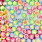 Chunky Two-Toned UV Plated Bear Head Round Bead (17.5x10mm)