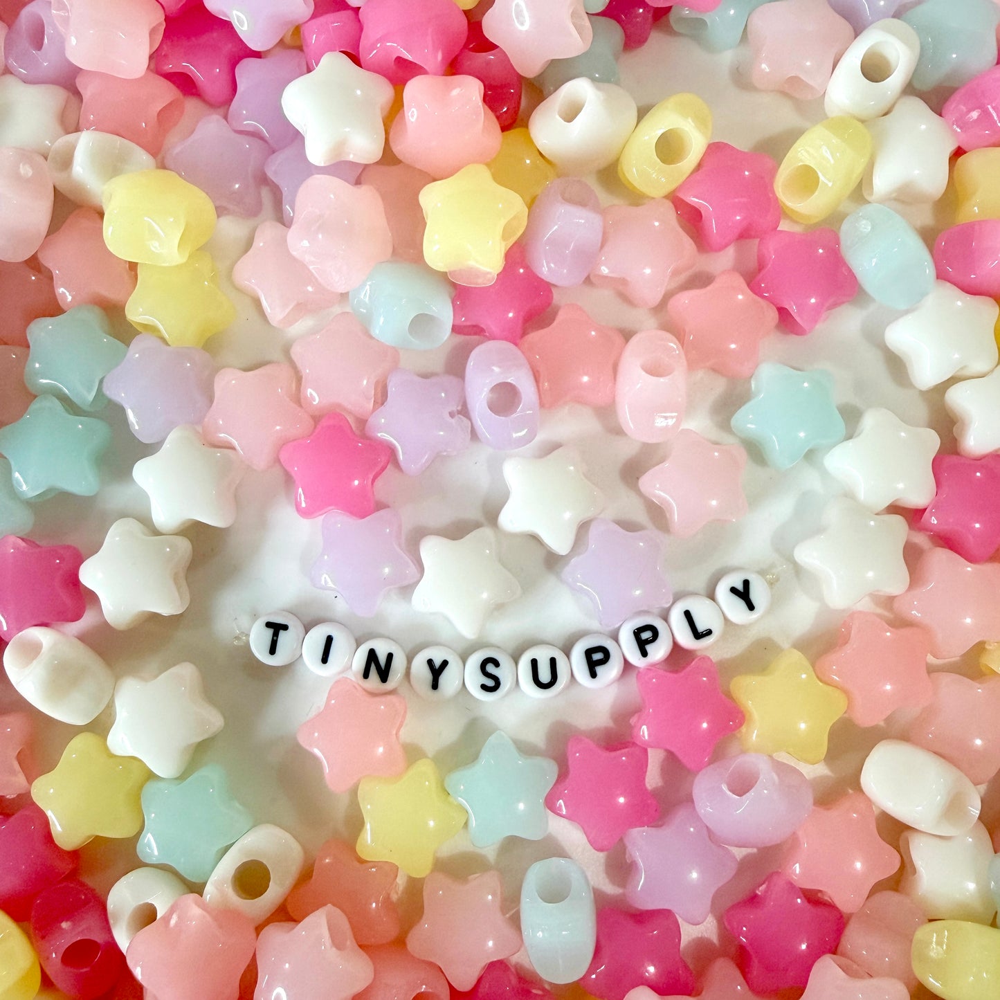 Chunky 14MM Pastel Jelly Puffy Star Acrylic Spacer Beads