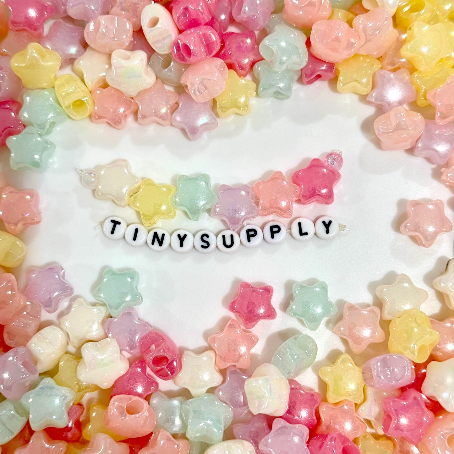 Chunky 14MM Pastel Jelly Puffy Star Acrylic Spacer Beads