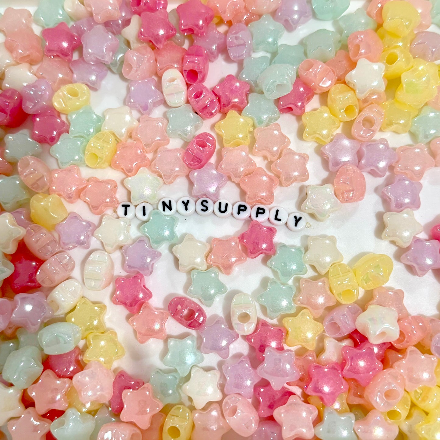 Chunky 14MM Pastel Jelly Puffy Star Acrylic Spacer Beads
