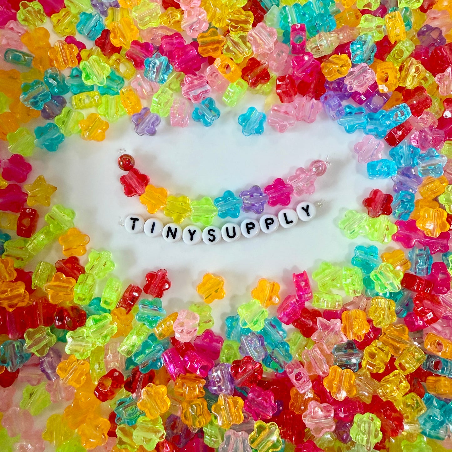 10MM Clear Jelly Colored Acrylic Star Beads