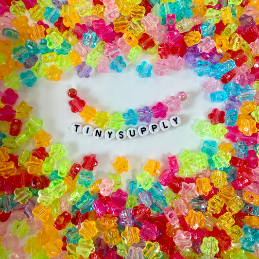10MM Clear Jelly Colored Acrylic Star Beads