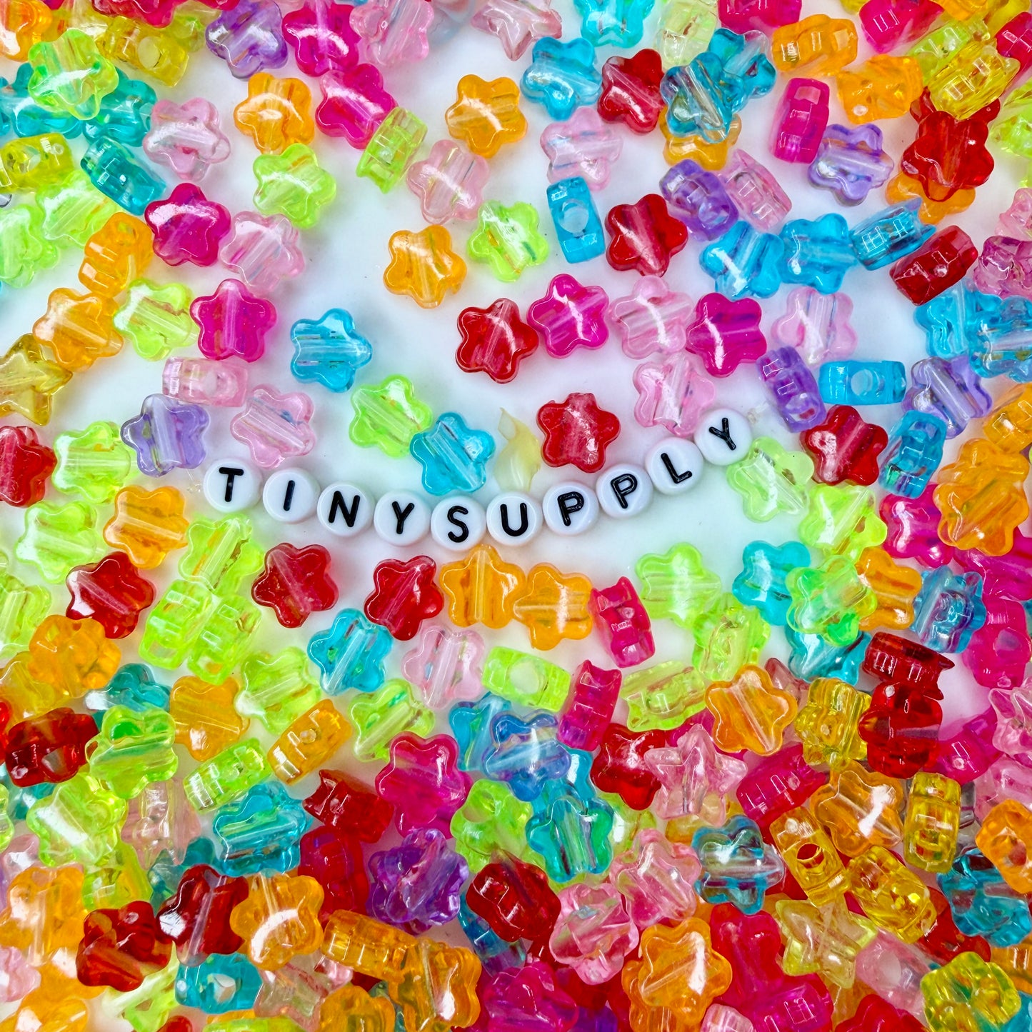 10MM Clear Jelly Colored Acrylic Star Beads