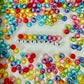8MM Transparent Acrylic Rainbow Round Spacer Beads