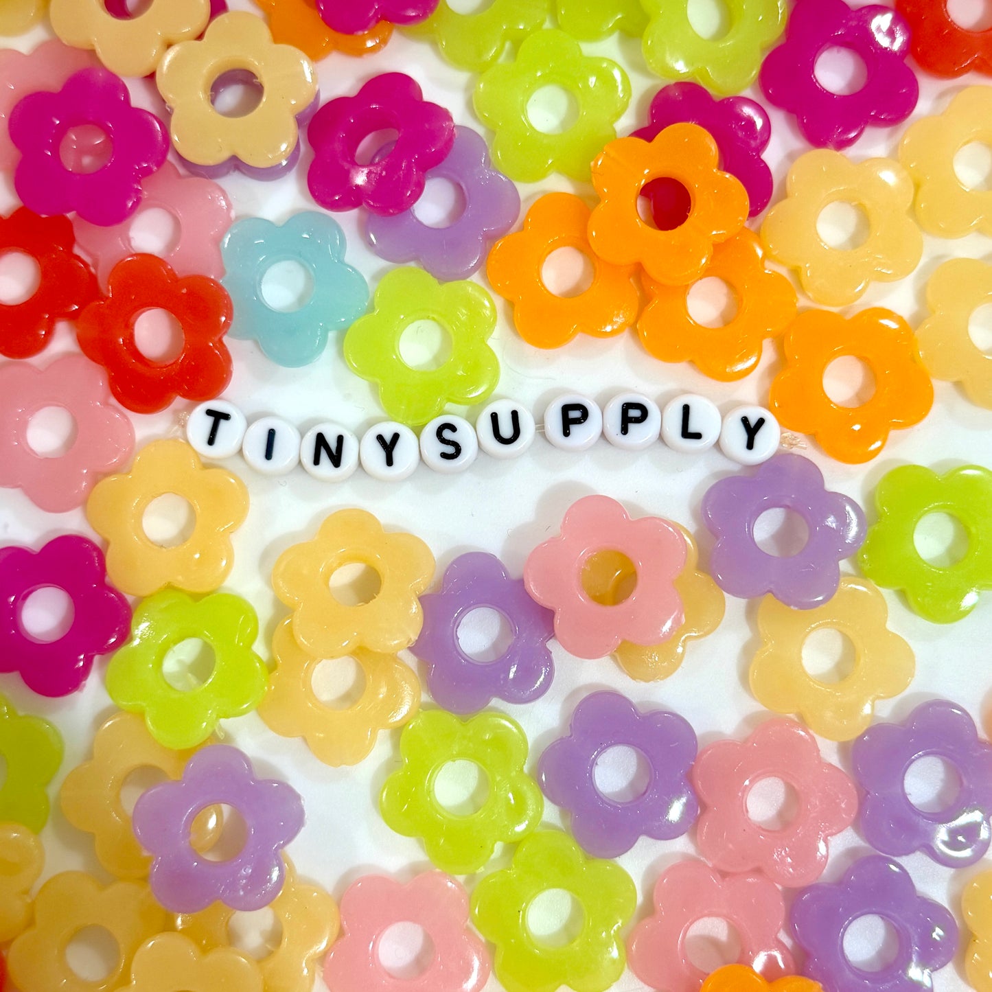 20MM Jelly Colored Themed Acrylic Flower Bead (Fits 6mm bead center)