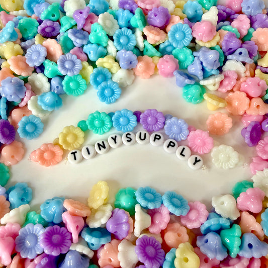 12MM Pastel Acrylic Flower Bud Spacer Beads