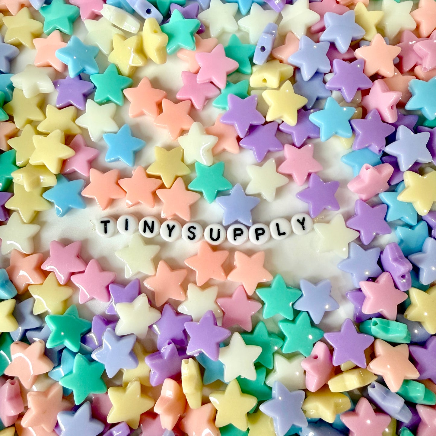 Chunky 14MM Pastel Acrylic Star Beads for Jewelry Making