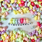 8MM x 14.5MM Mini Rainbow-Colored Wrapped Candy Beads