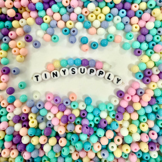 6MM/8MM Pastel Round Acrylic Spacer Beads