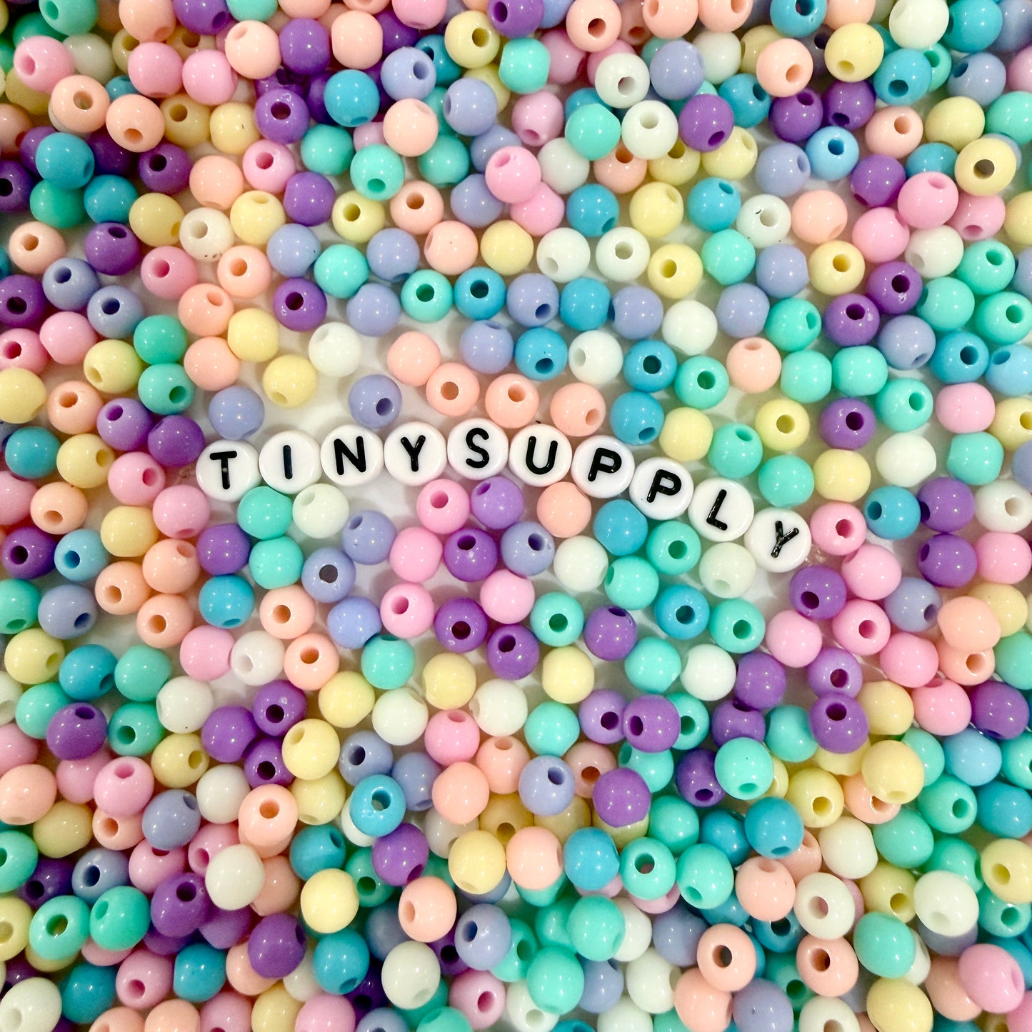 6MM/8MM Pastel Round Acrylic Spacer Beads
