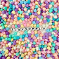 7MM Pastel Acrylic Rounded Heart Spacer Beads with Vertical Hole