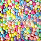 9MM Pastel Acrylic Rounded Heart Spacer Beads