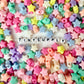 11MM Pastel Acrylic Star Spacer Beads