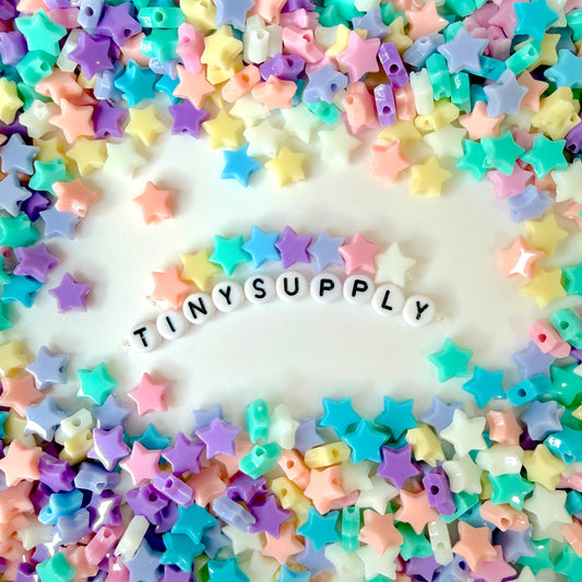 10MM Pastel Acrylic Star Beads for Jewelry Making