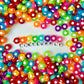 10MM Mixed Transparent Acrylic Rainbow Flower Spacer Beads