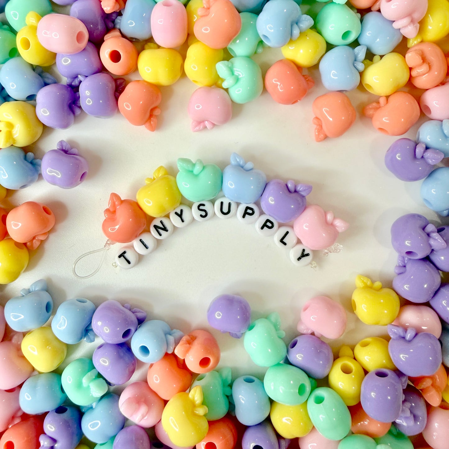 Chunky 14MM Apple Acrylic Spacer Beads