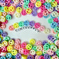 Chunky 12MM Pastel Acrylic Peace Sign Spacer Beads (12mm x 4mm)