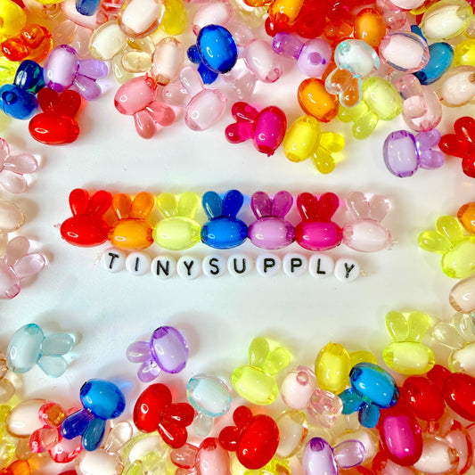 Chunky 16MM Transparent Acrylic Bunny Rabbit Head Beads