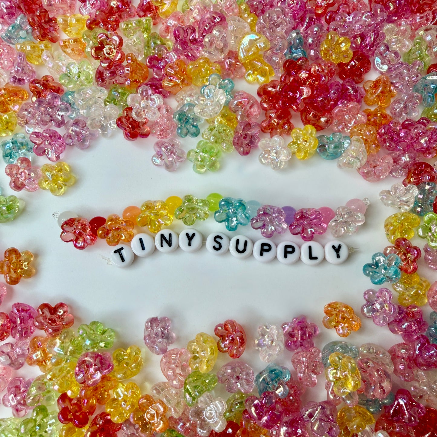 10MM Mixed Color AB Transparent Flower Bud Acrylic Beads