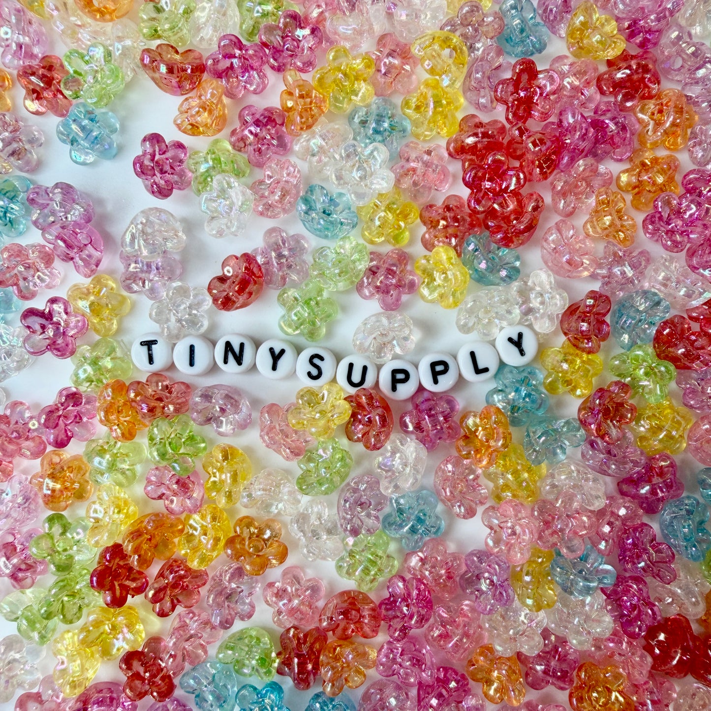 10MM Mixed Color AB Transparent Flower Bud Acrylic Beads