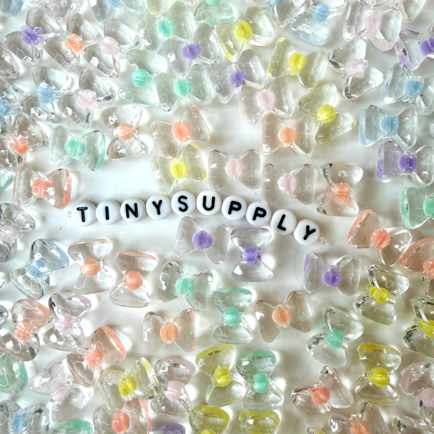 11MM AB Bow Shaped Acrylic Spacer Beads