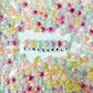 BULK 11MM Acrylic Star Beads: Iridescent Rainbow Mix