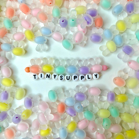 Chunky 16MM Frosted Matte Acrylic Bunny Rabbit Head Beads