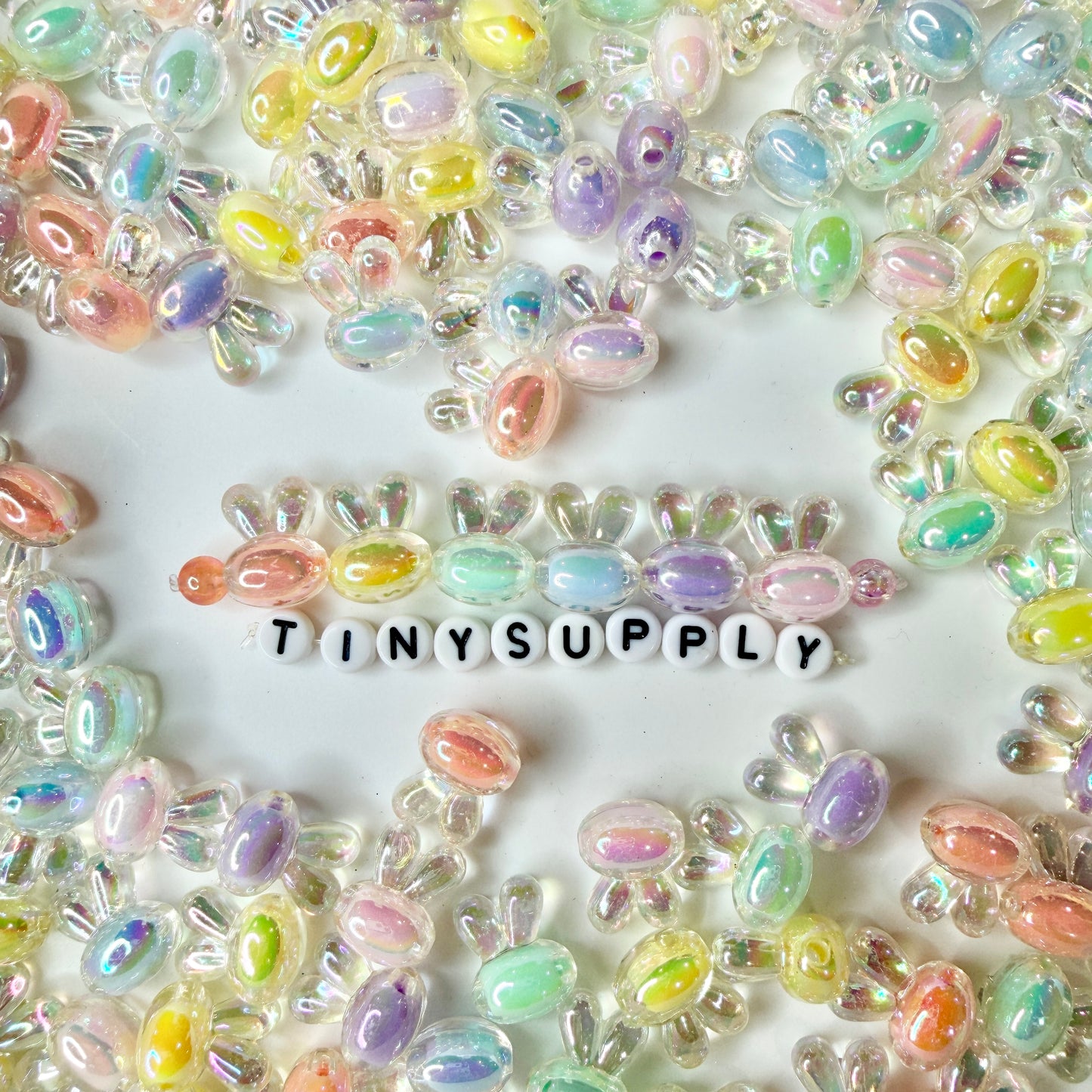 Chunky 16MM AB Acrylic Bunny Rabbit Head Beads