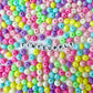 7.5MM Colorful Pastel Themed Mixed Color Rondelle Hexagon Shape Acrylic Beads